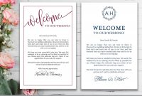 Wedding Welcome Letters Wedding Welcome Note Wedding  Etsy with regard to Wedding Welcome Letter Template