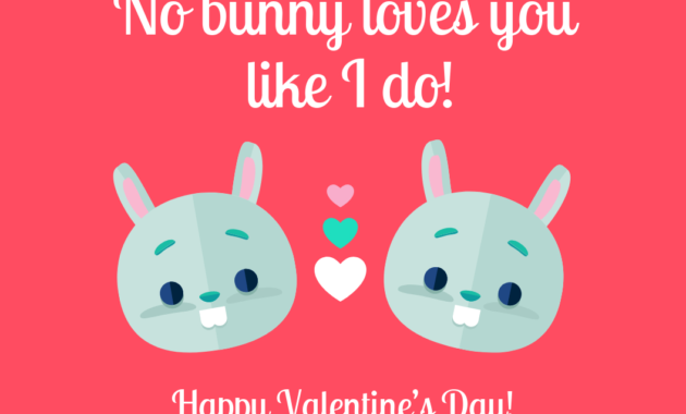 Bunny Valentine's Day Card Template intended for Valentine's Day Card Printable Templates