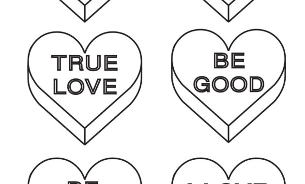 Coloring Book  Valentine Conversation Hearts Coloring Pages intended for Free Printable Valentine Templates