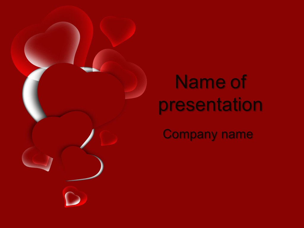 Download Free Red Heart Powerpoint Template For Your regarding Free Love Heart Ppt Template