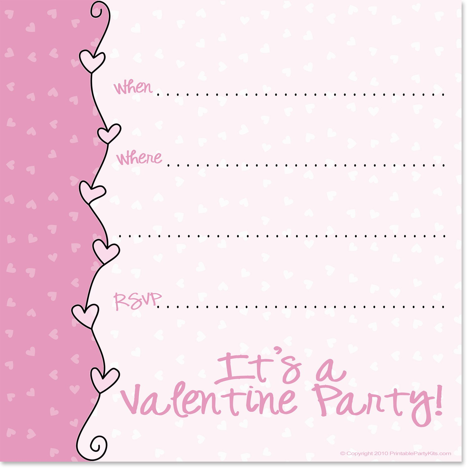 Free Printable Party Invitations Invitation Design For A intended for Valentine Party Invitation Template
