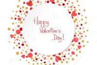 Happy Valentines Day Card Template Romantic Background in Valentine's Day Card Printable Templates