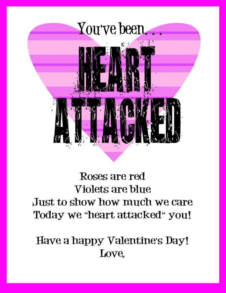 Heart Attack For Valentine's With Printable  Valentine with Valentine Heart Attack Idea With Free Printable Heart Template