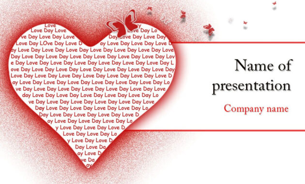 Love Heart Powerpoint Template For Impressive Presentation pertaining to Free Love Heart Ppt Template