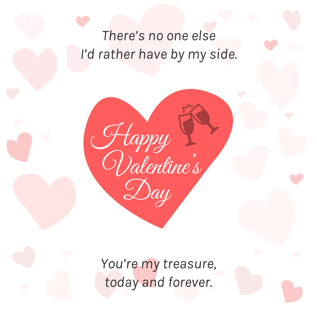 Romantic Hearts Valentine's Day Card Template within Valentine&amp;#039;s Day Card Printable Templates