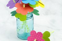 Simple Paper Heart Flowers in Paper Heart Flower Craft With Template