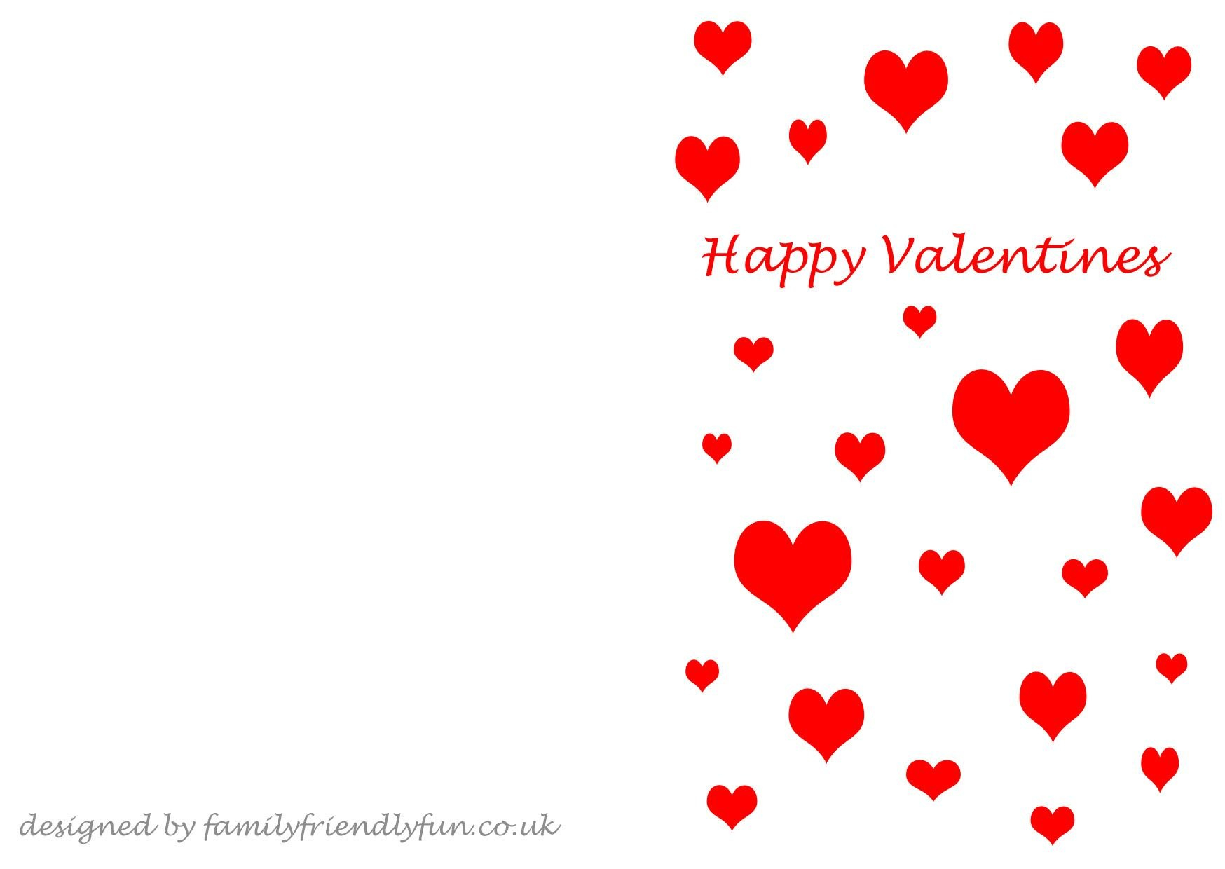 Valentine's Card Templates  Template For Valentine Cards for Valentine&amp;#039;s Day Card Printable Templates