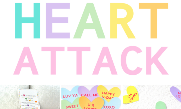 Valentine's Day Heart Attack Lawn Signs  From The Dating Divas throughout Valentine Heart Attack Idea With Free Printable Heart Template